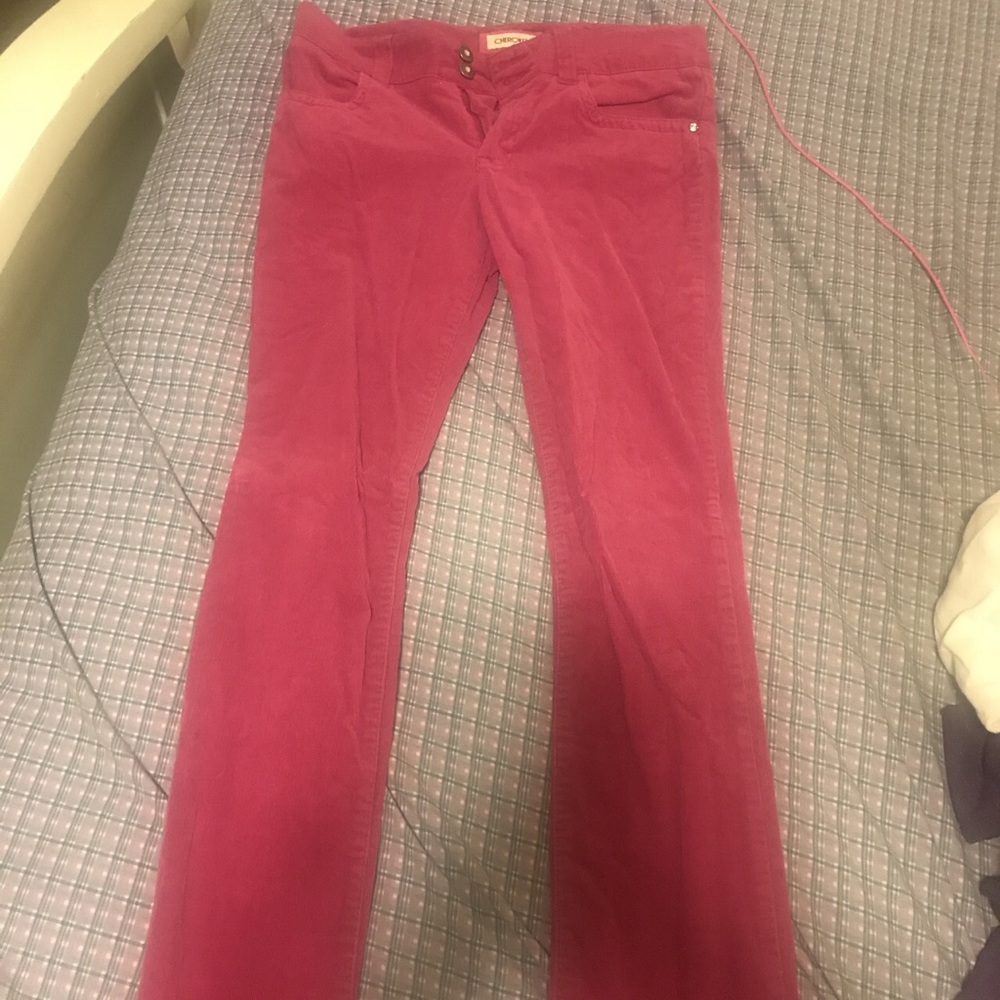 Pink corduroy’s